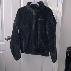Fuzzy Dark Gray/Black Columbia Jacket